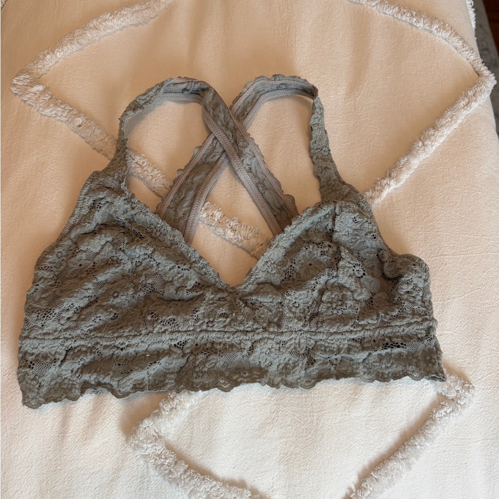 Aerie Gray lace bralette